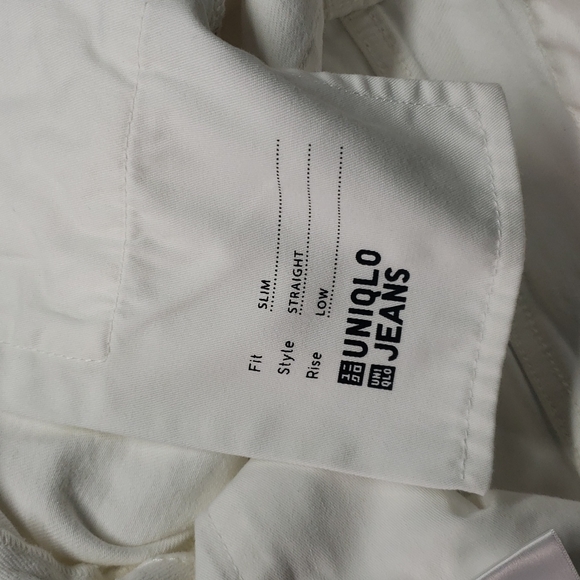 Uniqlo Men's White Slim Fit Jeans - Picture 6 of 7
